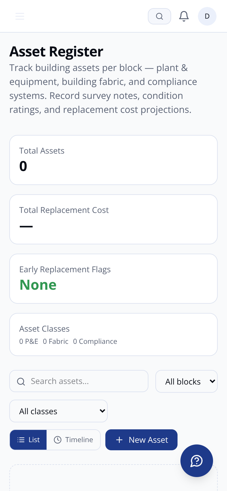 agentOS asset register and works management on mobile