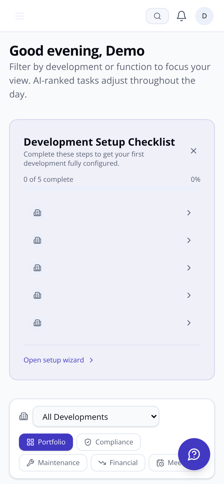 BlockManOS maintenance request management on mobile