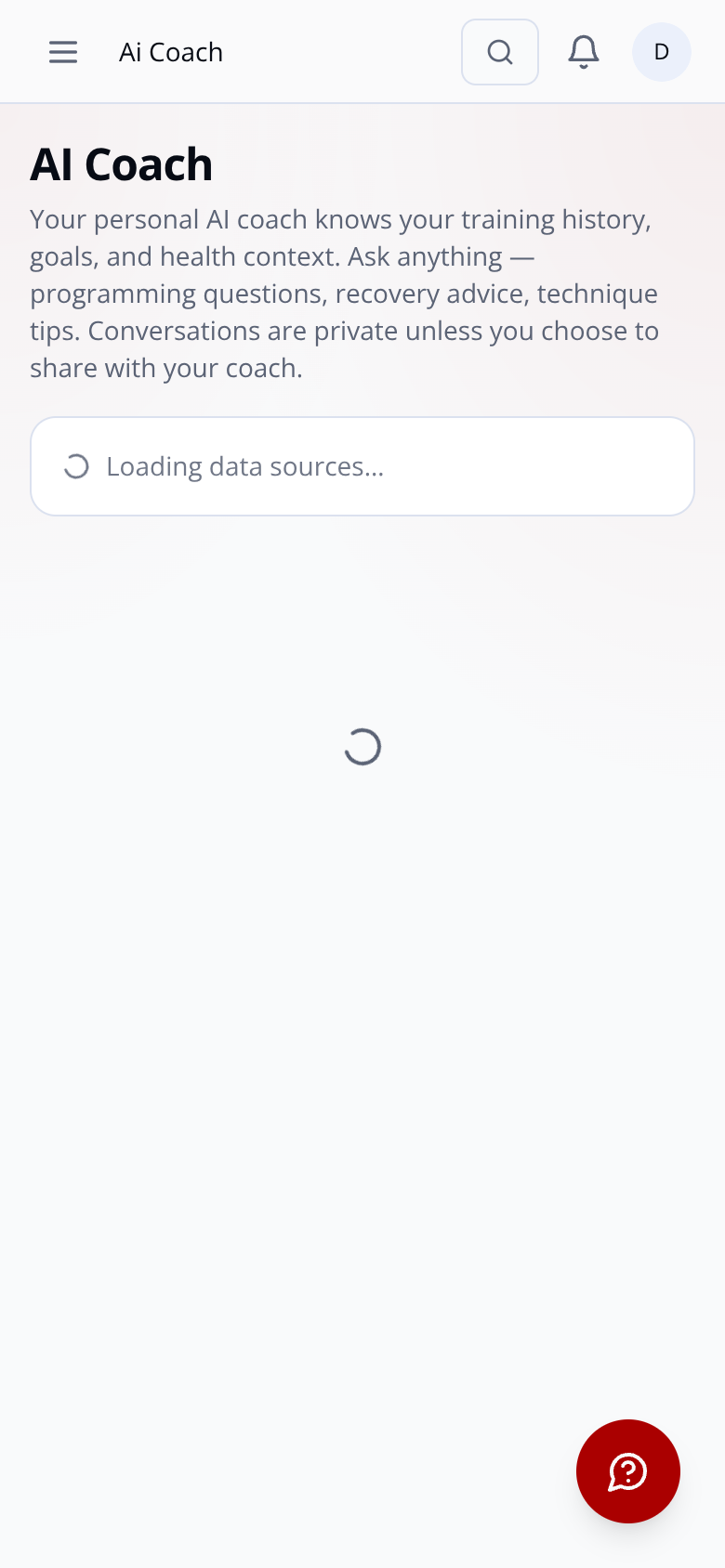 AI Coach mobile view